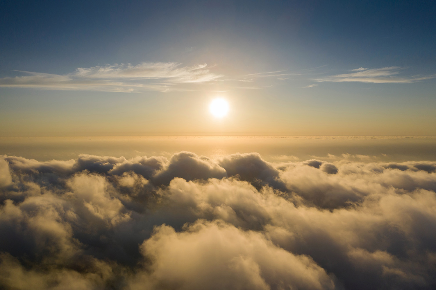 Skyline above the clouds