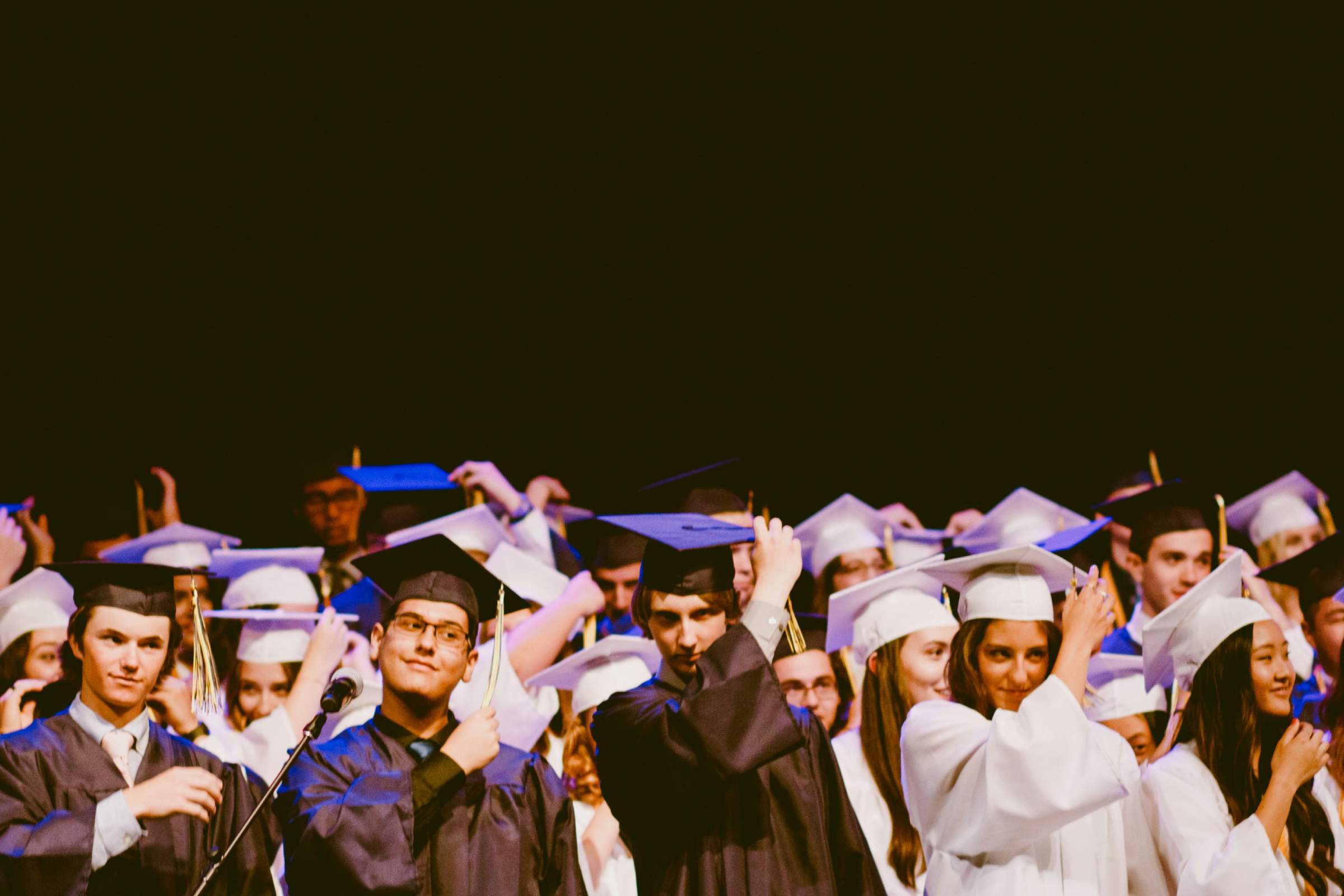 Graduating Students in Cap and Gown