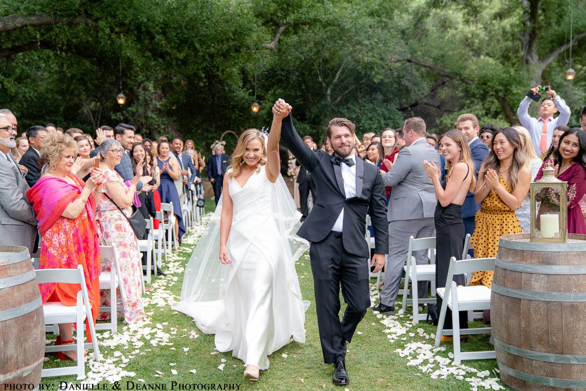 Wedding Couple Celebrating